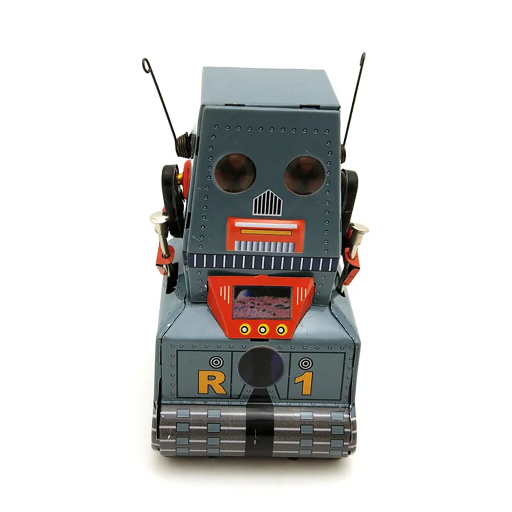

Винтажный Заводной Робот-танк, игрушки для фотосъемки детей и взрослых, оловянные игрушки, Классическая Игрушка, рождественский подарок