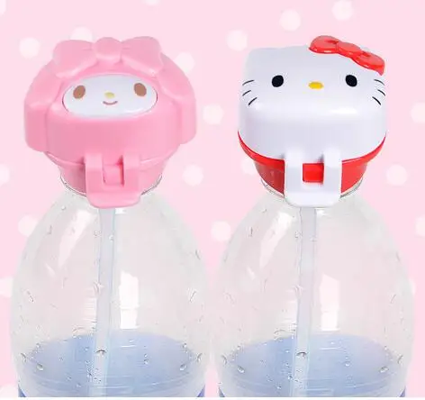 (5 шт./лот) мультяшная Мелодия Детская Бутылочка соломинки крышки для бутылки 350 ~