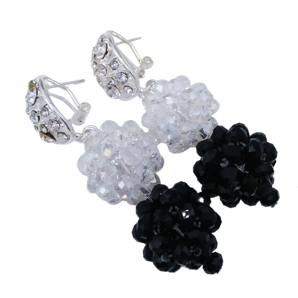 Модный черный прозрачный комплект ювелирных изделий AB Африканские свадебные