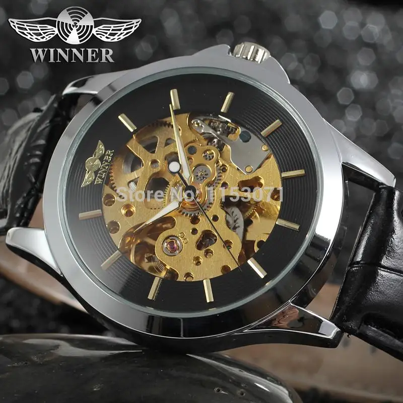WRG8034M3S5 Winner Мужские автоматические часы со скелетом для мужчин с в подарочной