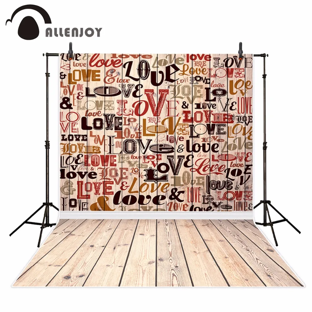 

Фотофон Allenjoy с изображением деревянной стены граффити на День Св. Валентина 14 февраля фотобудка для фотосессии