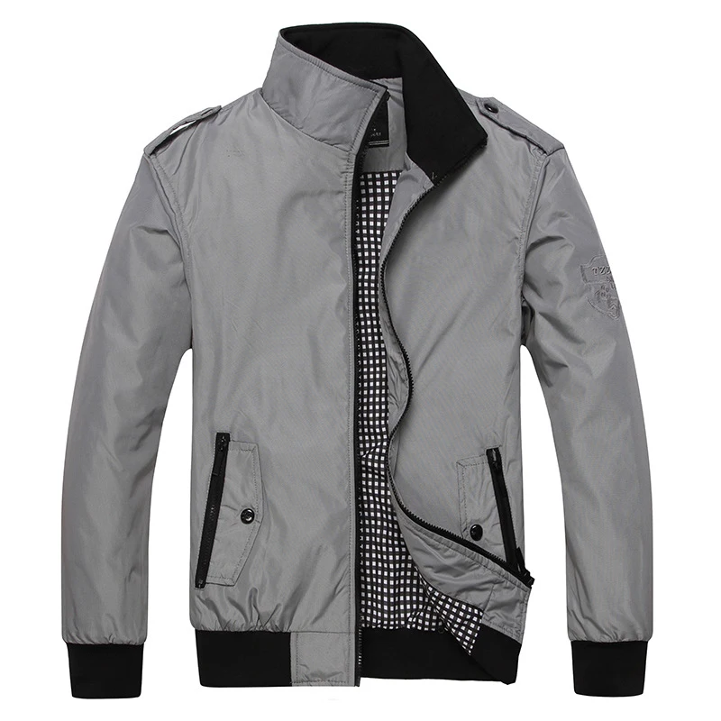 

Men's Jacket Windbreaker Stand Collar Outwear Male Jackets Streetwear Casual Coats Man Plus Size L-5XL Dropshipping,ZA222