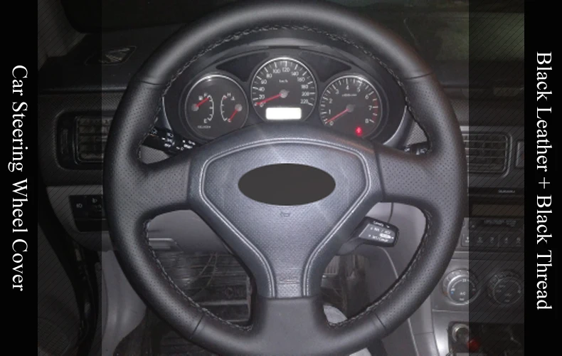 LQTENLEO черная искусственная кожа DIY Автомобильный руль Крышка для Subaru Legacy Outback Impreza 2003-2006 Saab 9-2X 2005 2006