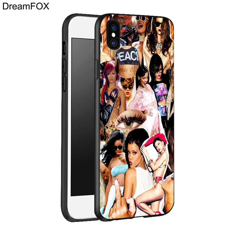 DREAMFOX K175 Rihanna Complex Черный Мягкий ТПУ силиконовый чехол для Apple iPhone 11 Pro XR XS Max X 8 7 6 6S Plus