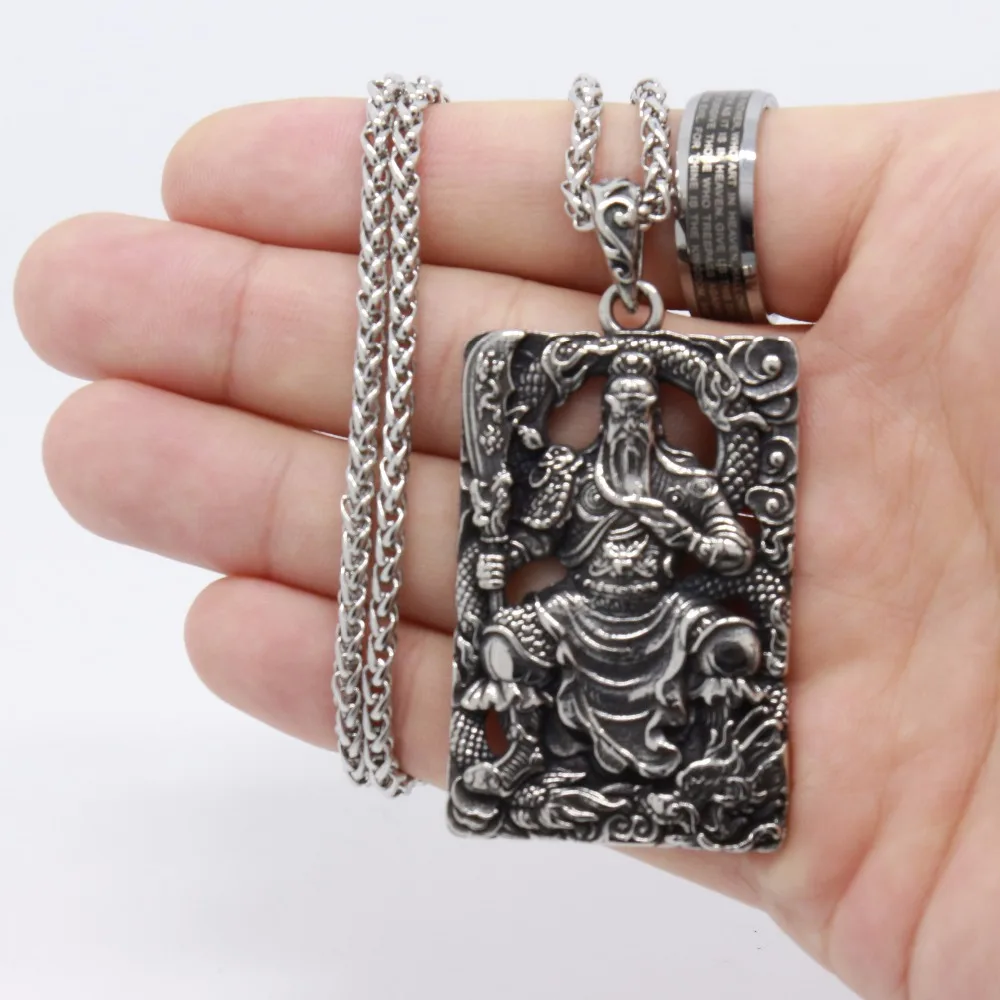 Мужская мода ювелирные изделия Guan Yu 316L кулон из нержавеющей стали Мужчины
