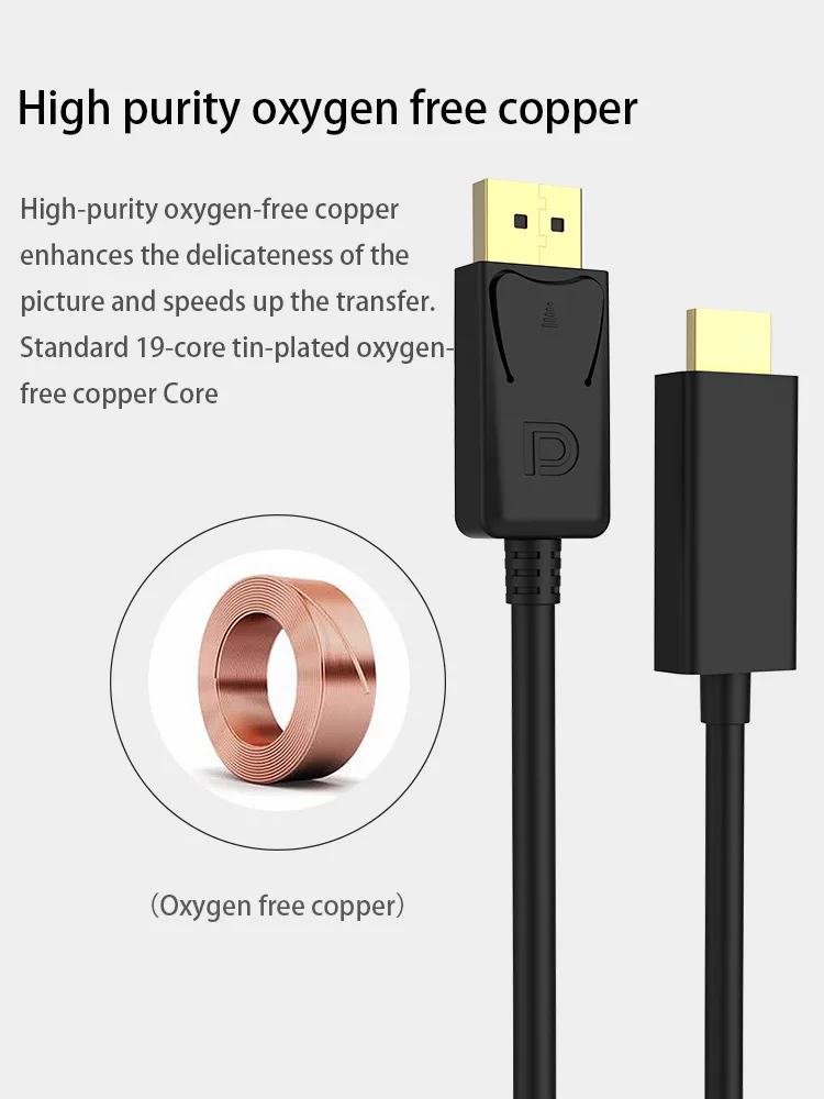 Дисплей порт кабель к HDMI адаптер DP к HDM позолоченный 1080P 60 Гц мужчин и мужчин для ПК ноутбук HD проектор 1,8 м 3 м