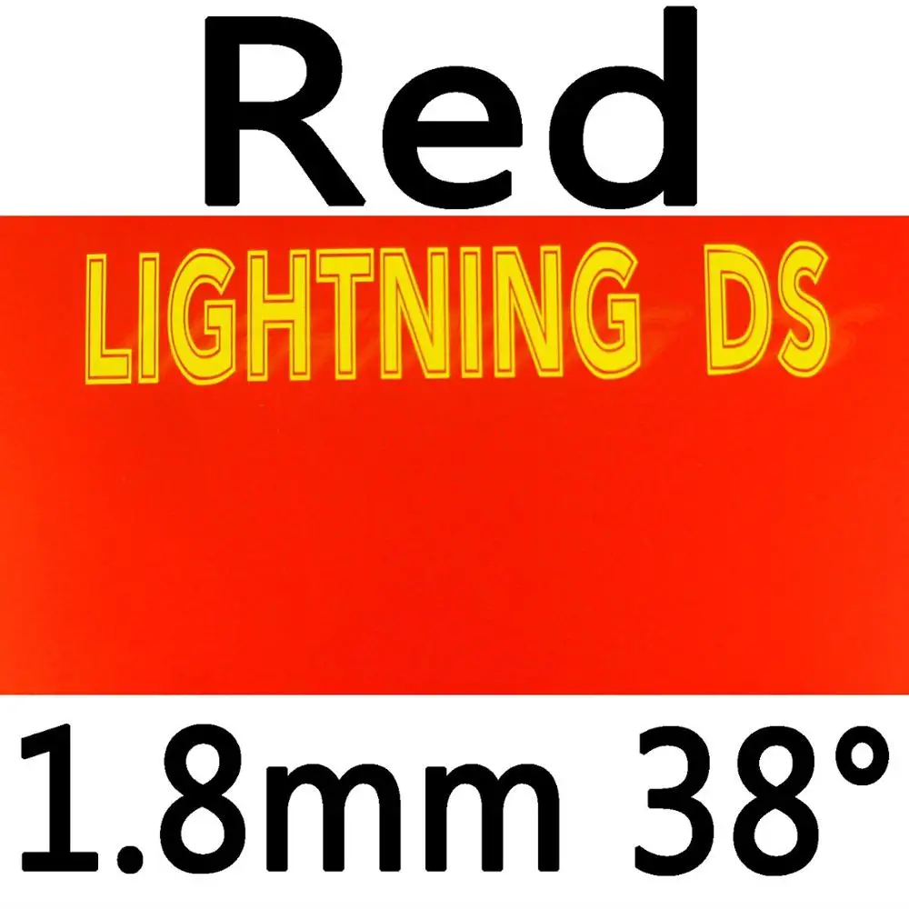 red 1.8mm H38 61 second Lightning DS NON-TACKY Pips-в настольный теннис пинг-понг резиновый с губкой для combe ракетки для пинг-понга - Цвет: red 1.8mm H38
