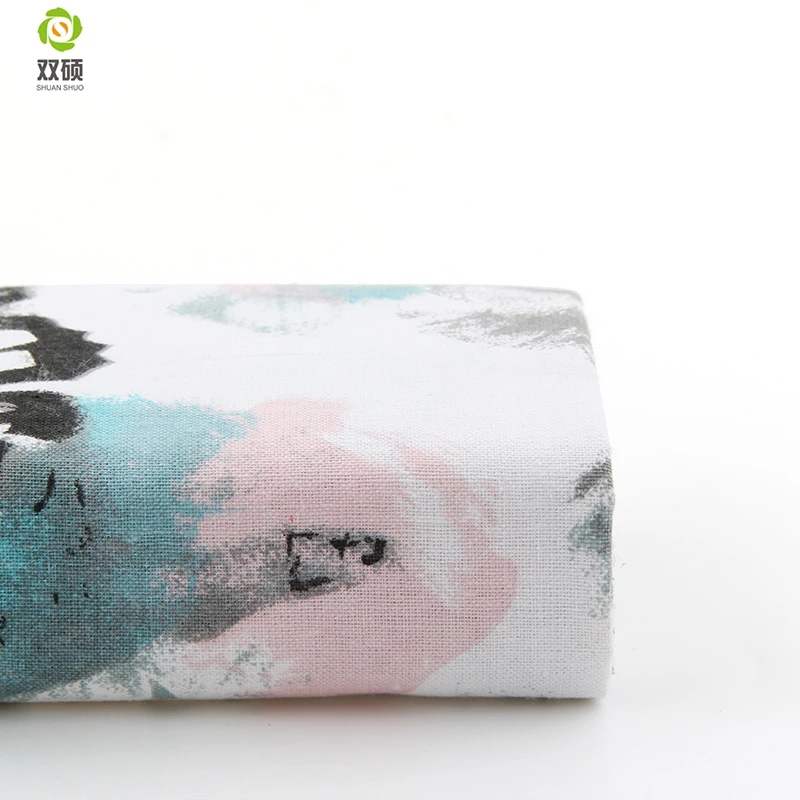 Lnk Бабочка Ситец льняной Ткани этнические Женщины для Рубашек блузки шторы