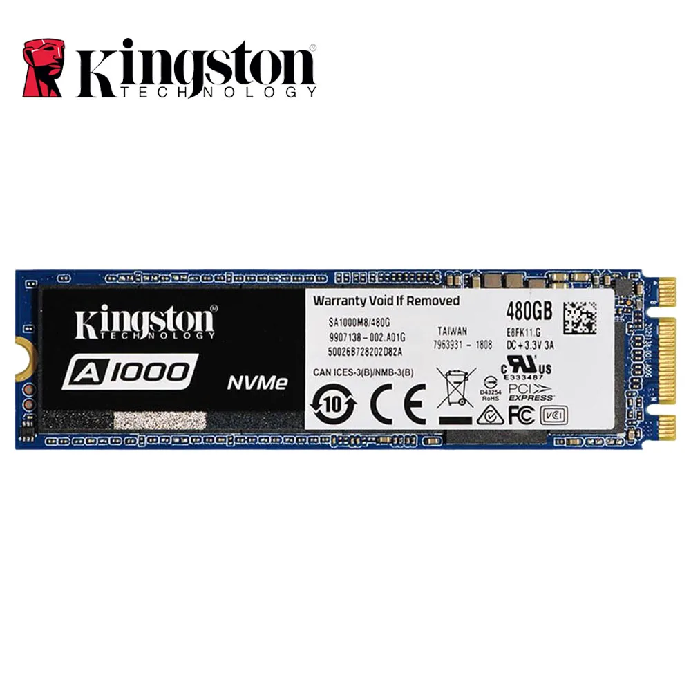 Kingston A1000 NVMe M.2 2280 SATA SSD 120 ГБ 240 ГБ 480 ГБ 960 ГБ Внутренний твердотельный диск Жесткий диск SFF для ПК ноутбука ультрабука
