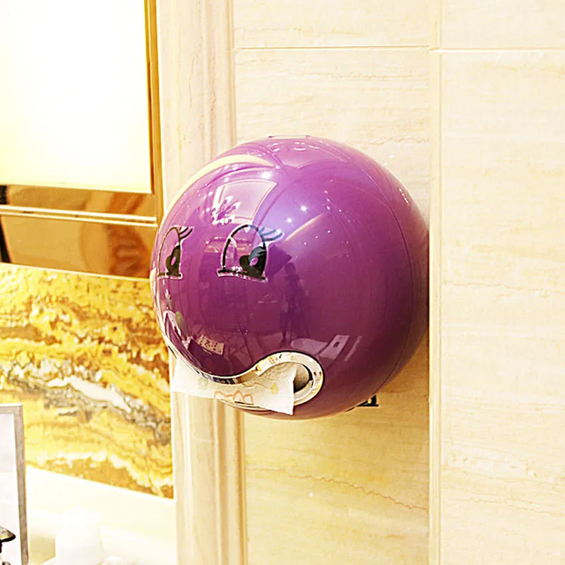 Creative Facial Expression Ball Shaped Bathroom Toilet Waterproof Toilet Paper Box Roll Paper Case New