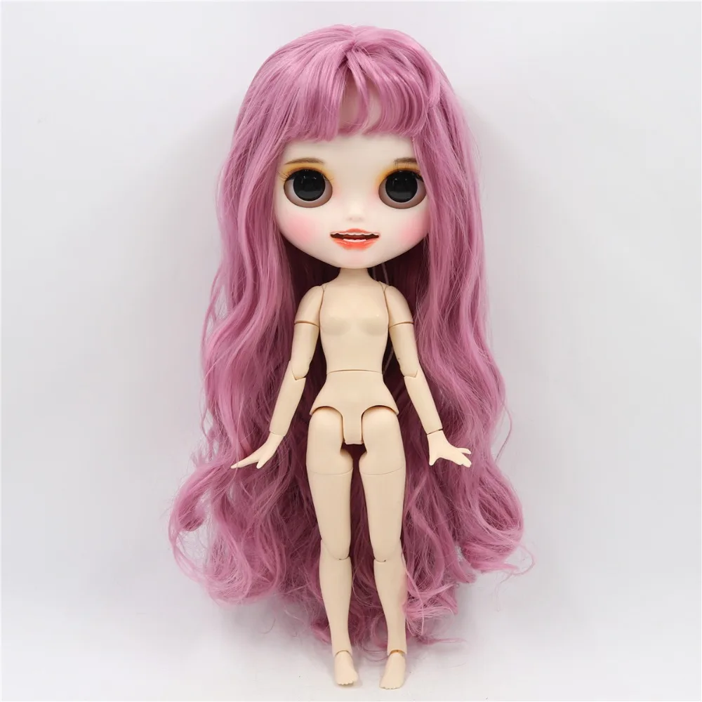 Ледяная кукла DBS Blyth 1/6 bjd белая кожа для суставов тела розовые волосы матовое лицо