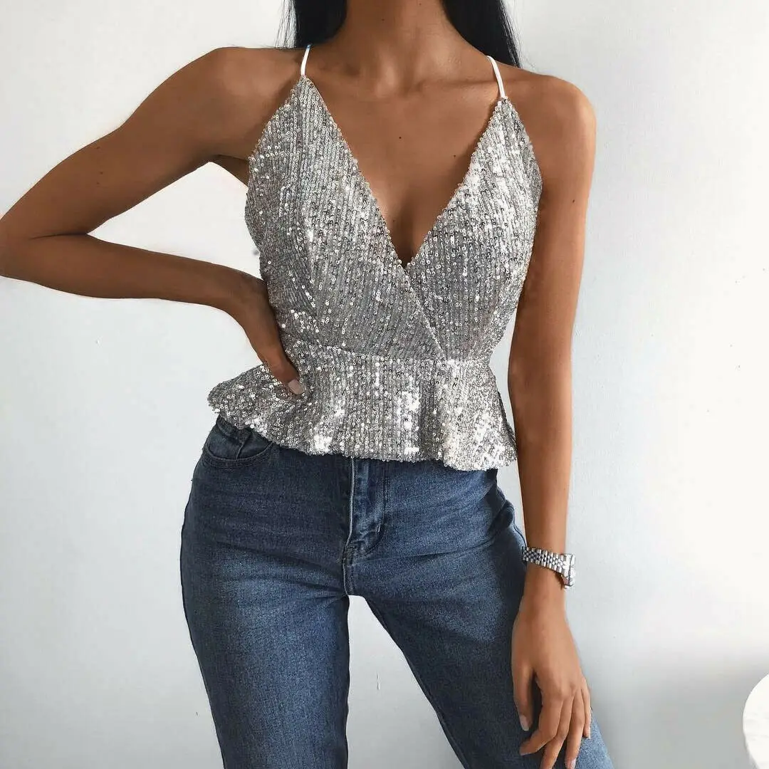 

Sexy Fashion Women Strap Tops Sleeveless Loose Tank Tops Backless Blouse Tank Tops Female Summer Camisols Top Festival