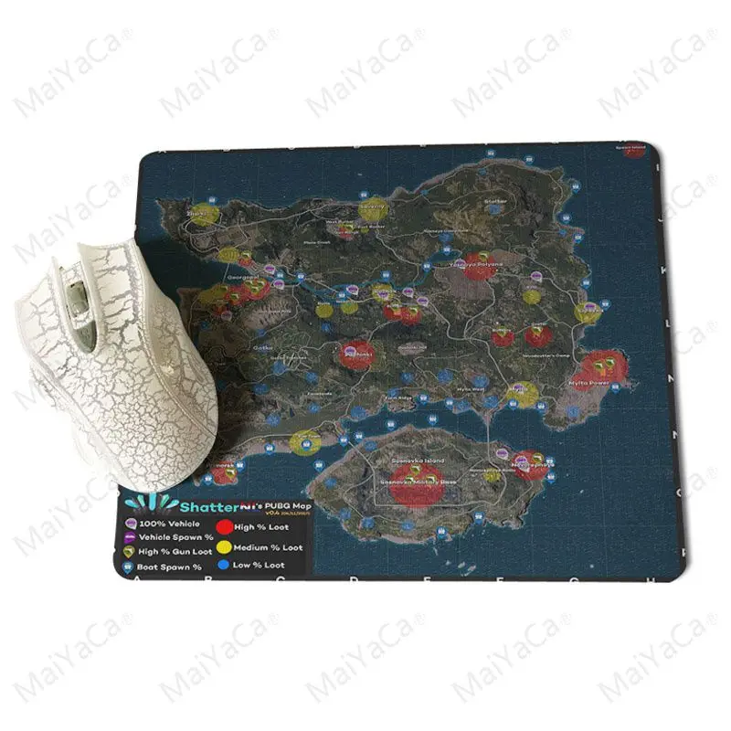 No Lock Edge25x29cm MaiYaCa PUBG игровая карта комфорт Мышь коврик игровой Мышь pad Размеры для 180*220 200*250 250*290 дизайн Мышь Pad - Цвет: No Lock Edge25x29cm