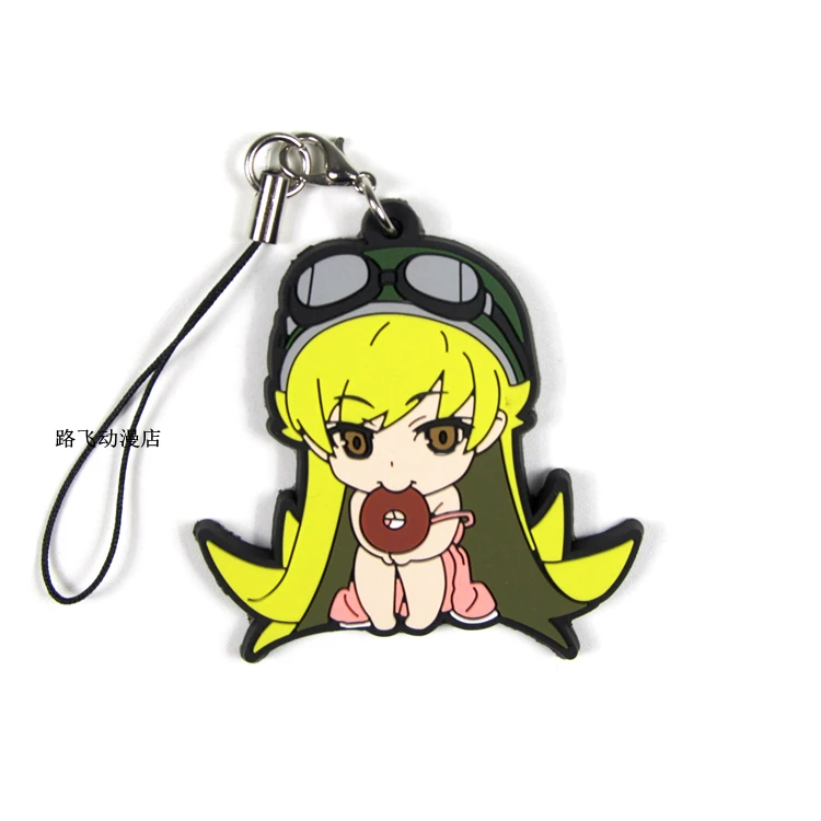 Аниме модель Nisemonogatar резиновый брелок Oshino Shinobu Hachikuji Mayoi Kanbaru Suruga фигурка кулон