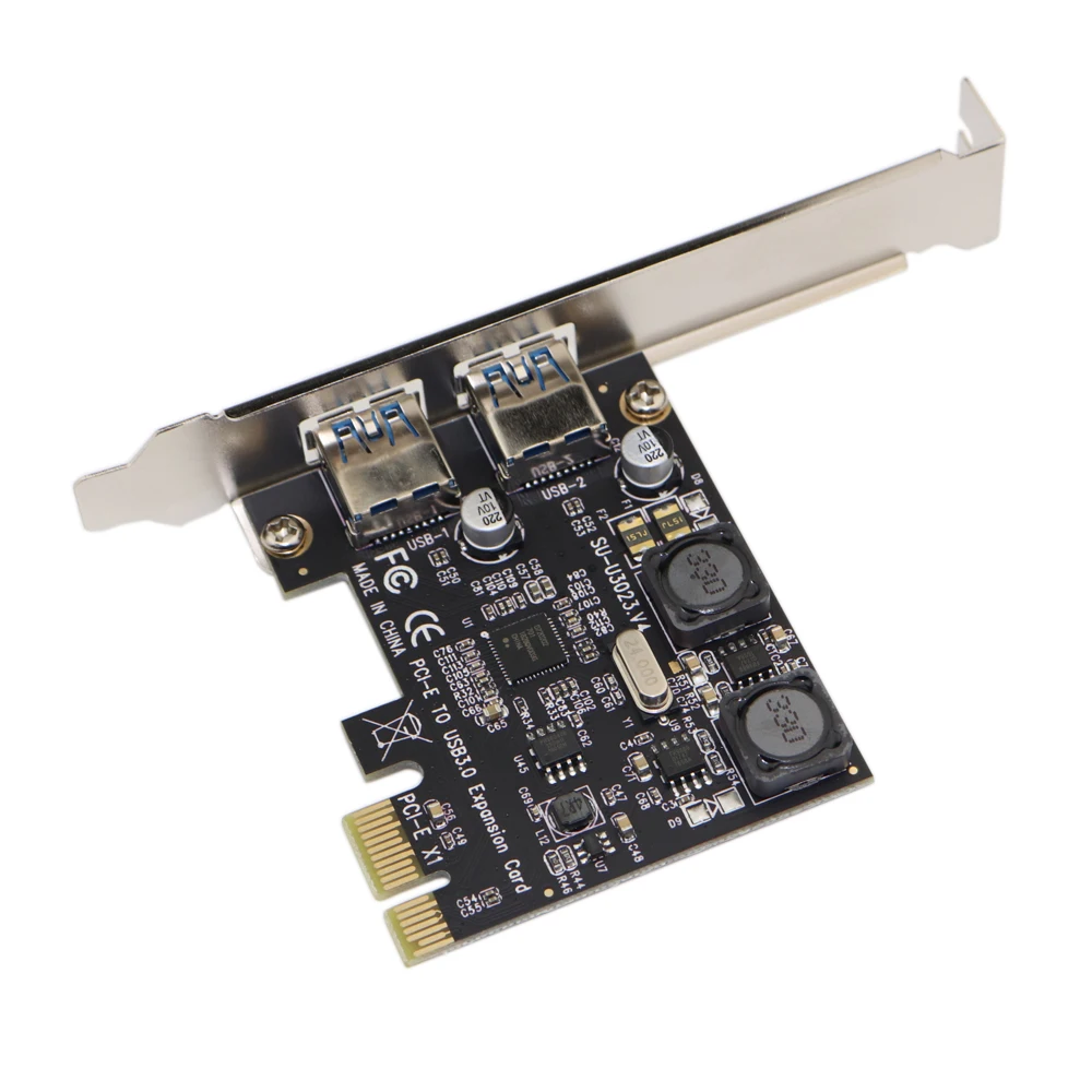 Супербыстрая Плата расширения PCI E 1X с 2 портами USB 3 0 5 Гбит/с Express самопитающаяся