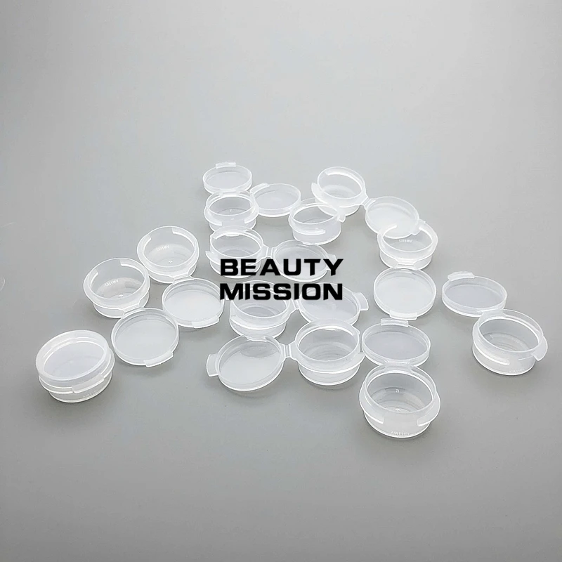 BEAUTY MISSION 200PCS 5g прозрачная/белая маленькая пластиковая коробка мини проба cream jar