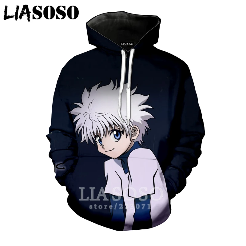 LIASOSO зимняя Новинка для мужчин и женщин 3D принт аниме HUNTER×HUNTER толстовка с