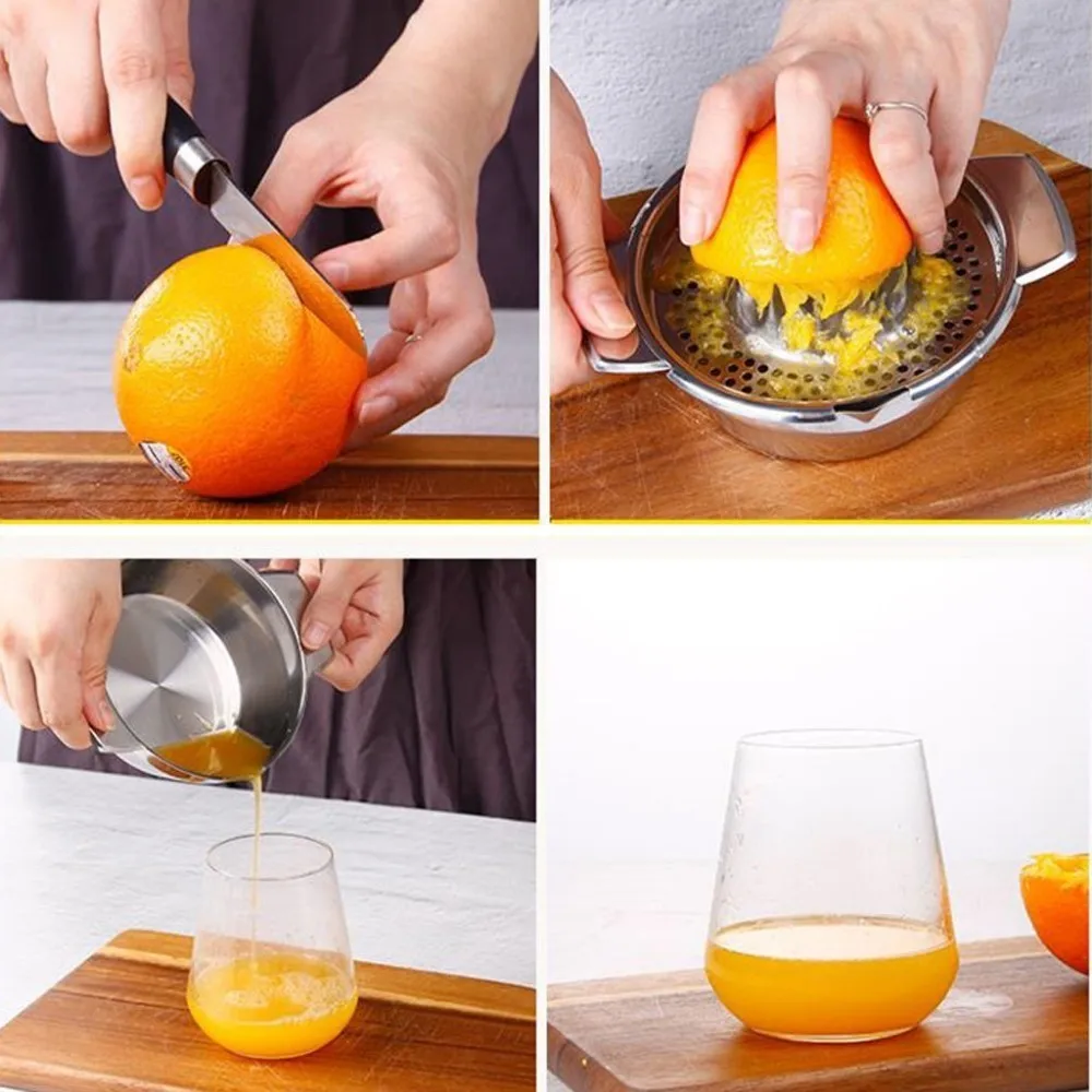 Mini Juicer Handhold Orange Lemon Juice Maker Stainless Steel Manual Squeezer Press Squeezer Citrus Juicer Mini Home Kitchen