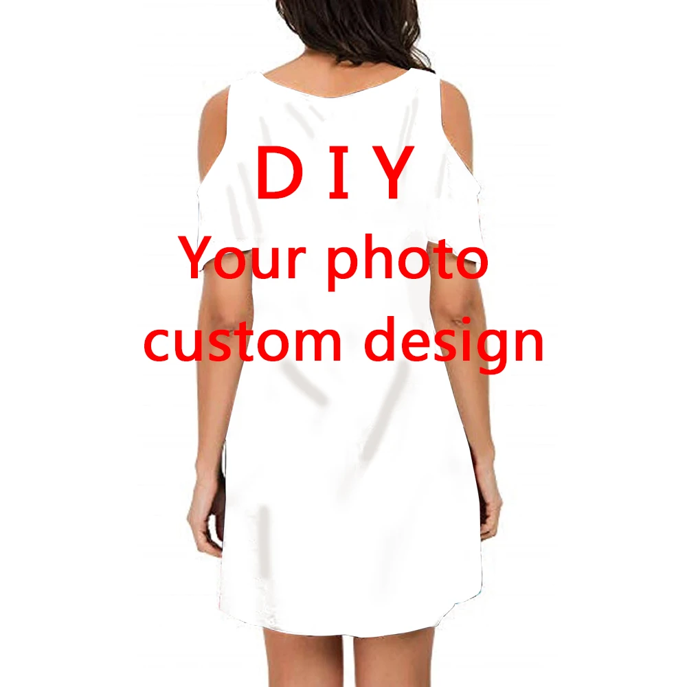 Женское платье с открытыми плечами KYKU летнее в стиле хип хоп 3d рисунком|Женские