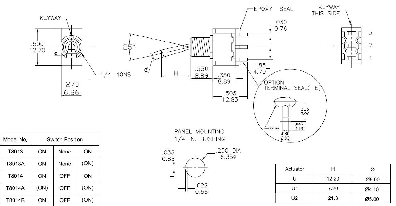 10 шт. SH T8014A-UHBQ плоская ручка 3Pin мгновенный MOM-OFF-MOM самовозвратный SPDT Мини-тумблер