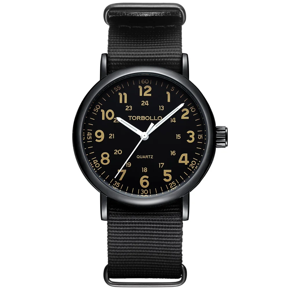 Высококачественные оригинальные новые мужские часы золотые черные повседневные