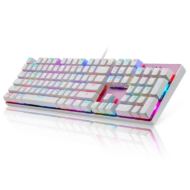 Motospeed CK104 механическая клавиатура Игровая Usb Проводная 104 ключей настоящая RGB