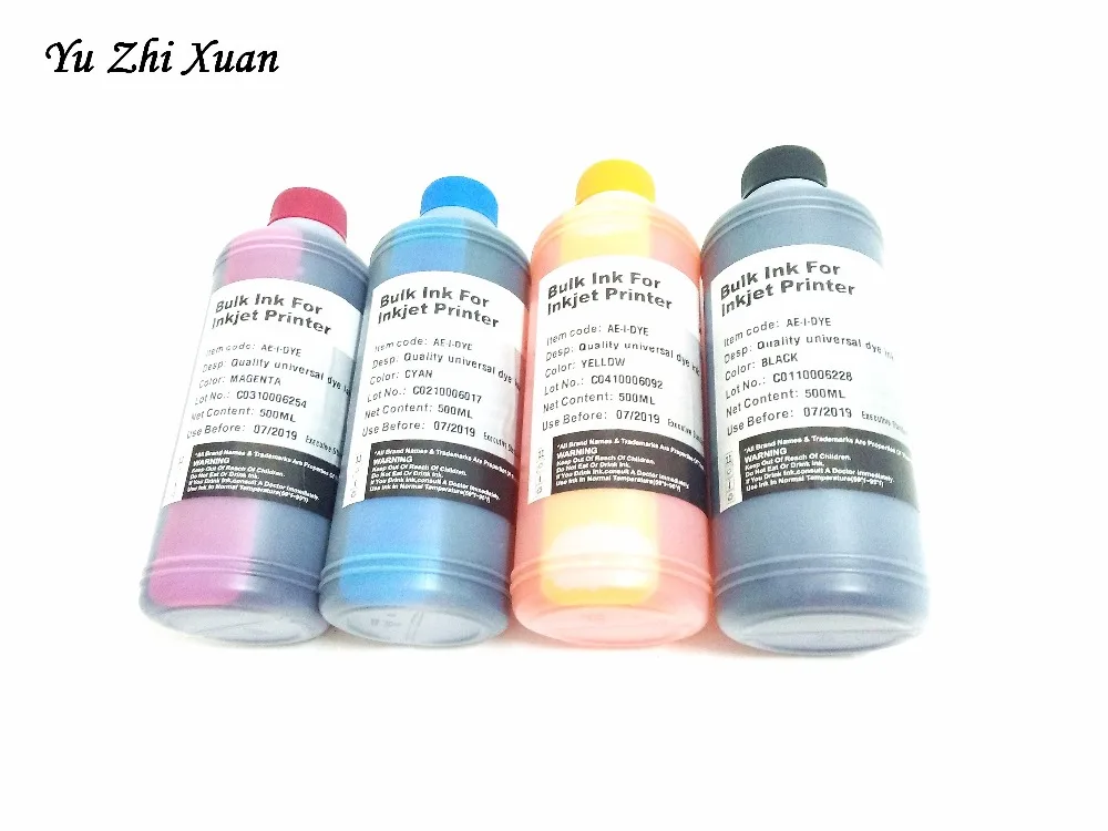 Yu Zhi Xuan! 500 мл чернила общего красителя для Epson WF 3620 3640 7610 7611 7620 WP 4515 4525 краситель