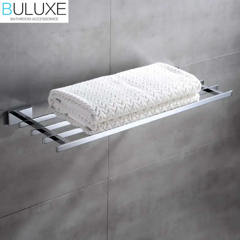 BULUXE латунные аксессуары для ванной комнаты держатель полотенец хромированная