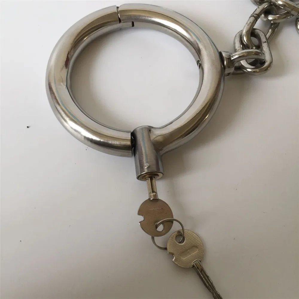 Мужской женский металлический Нержавеющая сталь цепи оковы круглый ножной