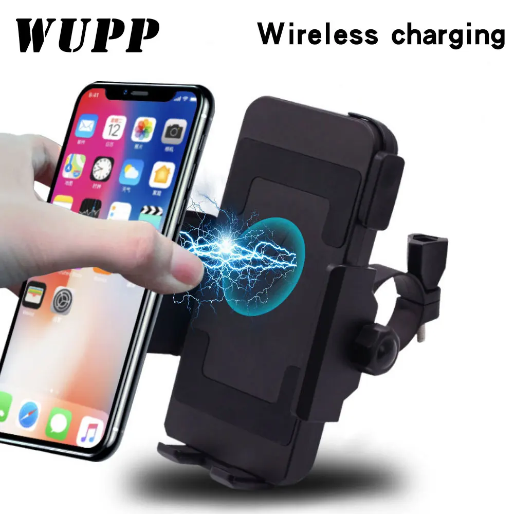 Держатель для телефона на мотоцикл WUPP 2019 Qi беспроводное зарядное устройство