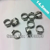 pack of 100 stainless single ear crimp hose clamps size 916 or 14 5mm