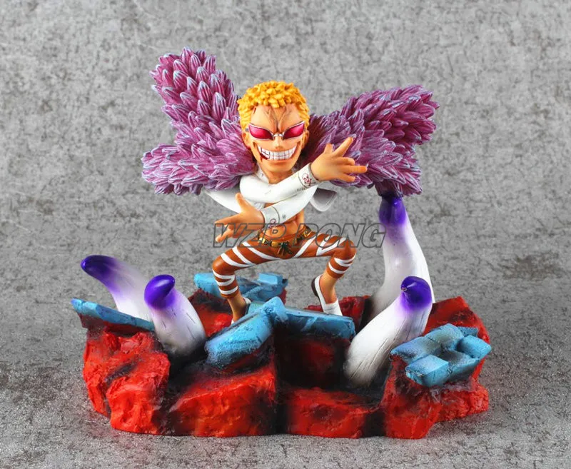 Новинка 15 см цельная фигурка Luffy Donquixote Doflamingo battle ver Модель игрушки из ПВХ