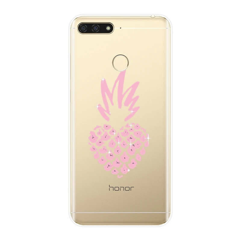 TPU Cute Pineapple Phone Case Silicone For Huawei Y5 Y6 Y7 Prime 2018 Y9 2019 Soft Back Cover Y3 2017 II Pro | Мобильные телефоны и