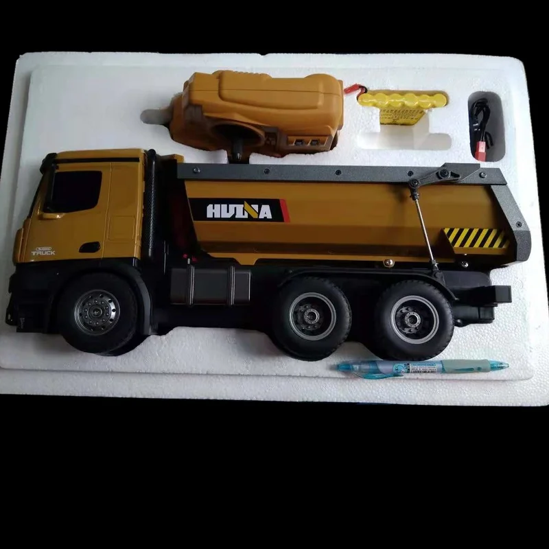 HUINA игрушки 1573 573 1/14 10CH сплав RC самосвал Инженерная строительная машина