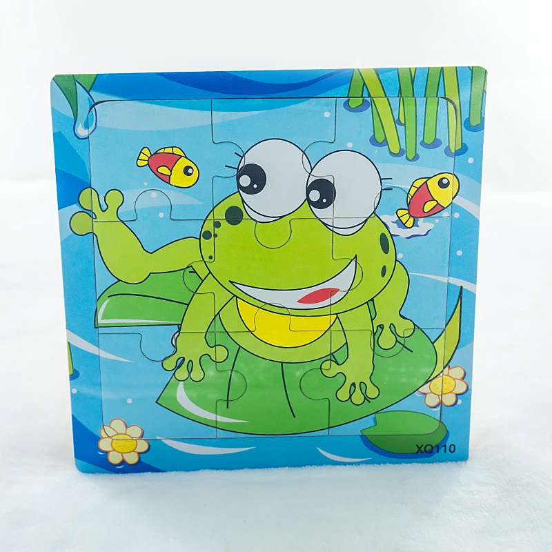 Baby Cartoon Animal Wooden Jigsaw Puzzles Board Children Kids Toys Educational Early Learning Fun Games Tiger Bee Frog Cow Koala|wooden jigsaw