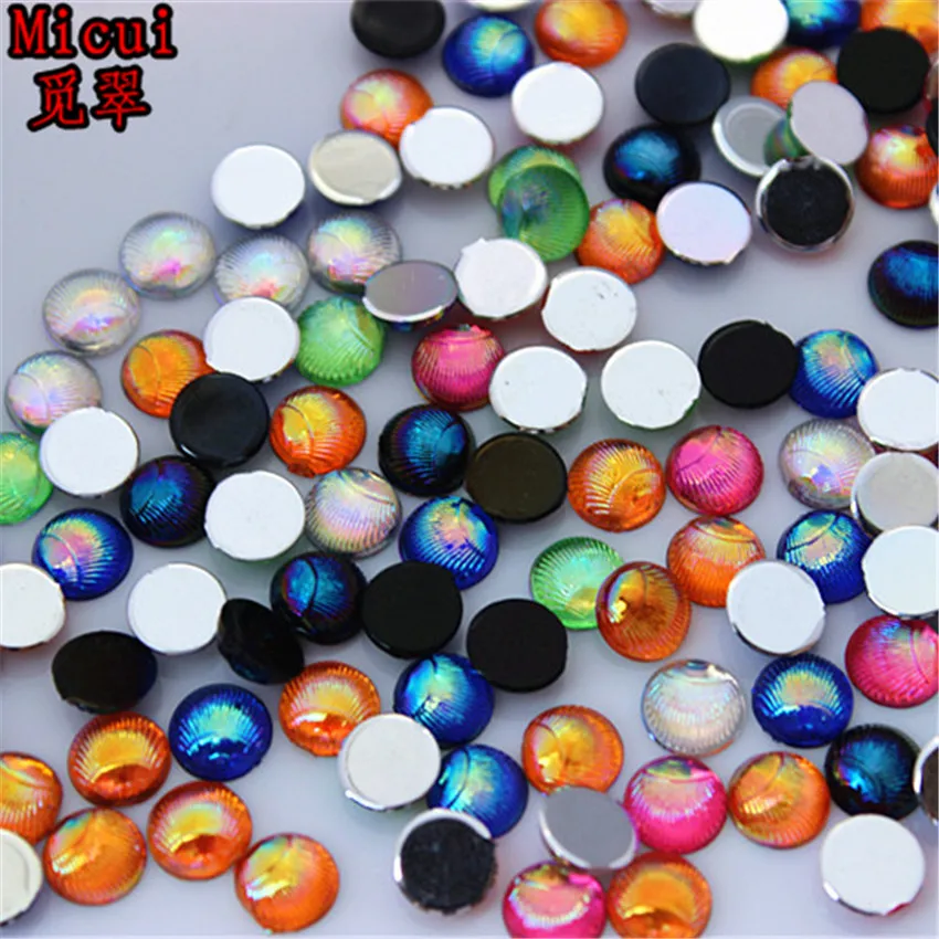 Micui 100pcs 6mm Colorful Round Acryl Non Hot Fix Rhinestones Crystal Nail Art For Appliques Wedding DIY Craft MC49 | Дом и сад
