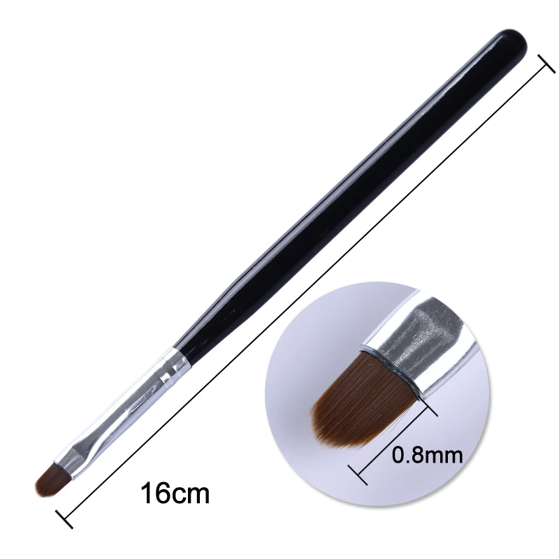 Painting Pen UV Gel Polish Drawing Brush Pencil Black Handle Manicure Acrylic Nail Art Tool For Gel Polish Nail DIY 1 Pc