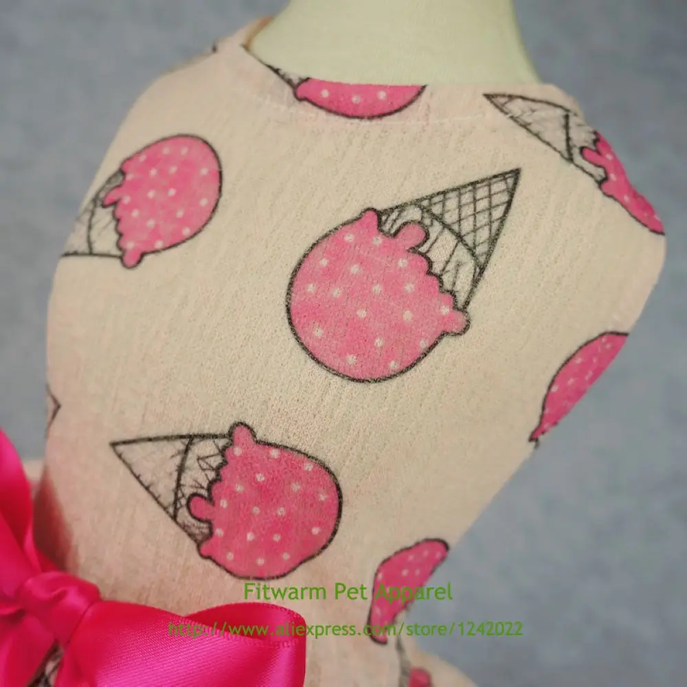 Одежда для домашних животных Fitwarm милое мороженое платья собак жилет рубашки
