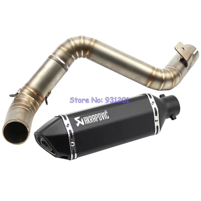 Мотоцикл выхлопная труба akrapovic глушитель выхлопной трубы Слипоны для KTM Duke 125 Duke 200 390 подключения Соединительная труба и глушитель выхлопной трубы