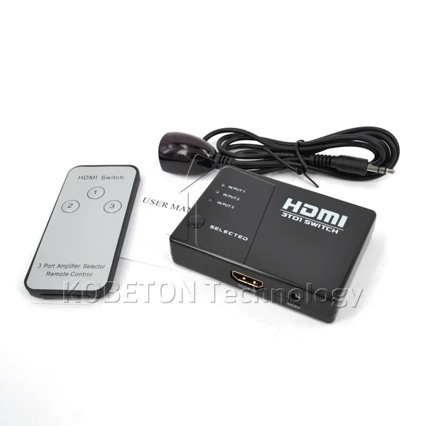 3 Порты видео коммутатор PLC сплиттер совместимому с HDMI концентратор в 1 для PS4 Xbox One