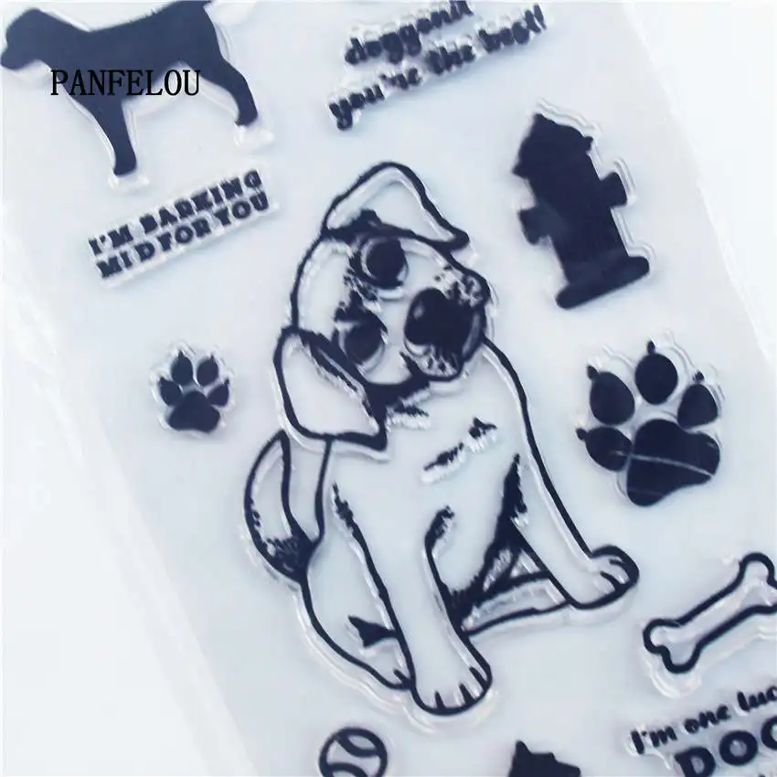 PANFELOU Naughty dog bottle силиконовый штамп/печать DIY Скрапбукинг/фотоальбом Декоративные