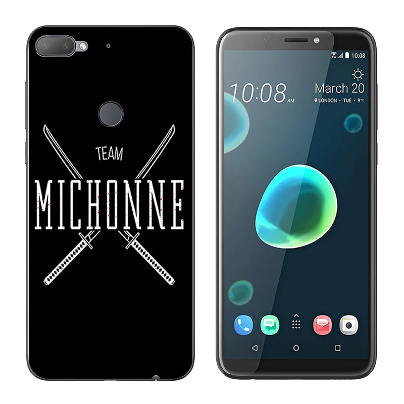 6 0 &quotдля HTC Desire 12 Plus прозрачный силиконовый чехол для + защитный с черными буквами