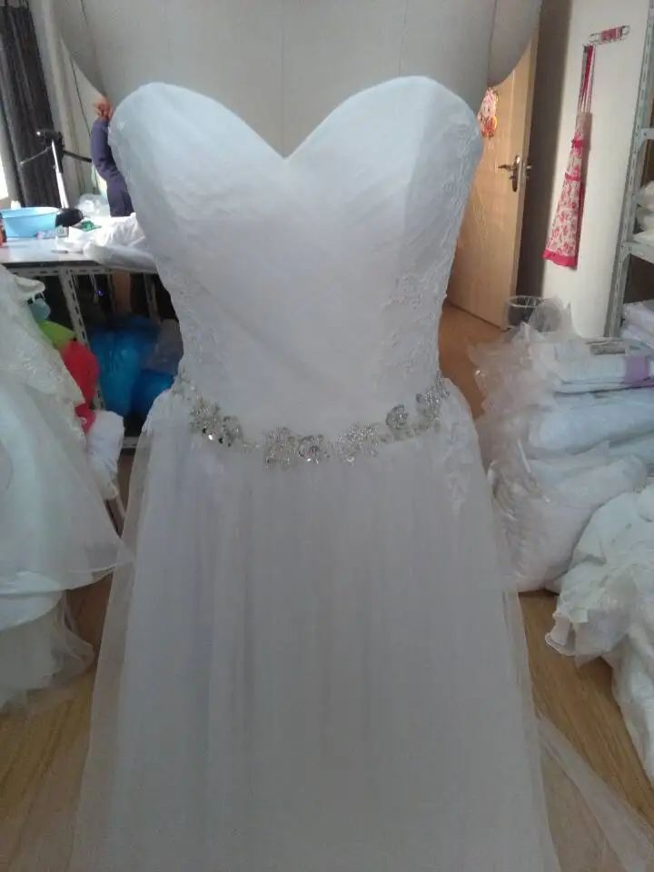 Vestidos De Novia индивидуальный заказ белый/слоновая кость шифон Милая Бисероплетение