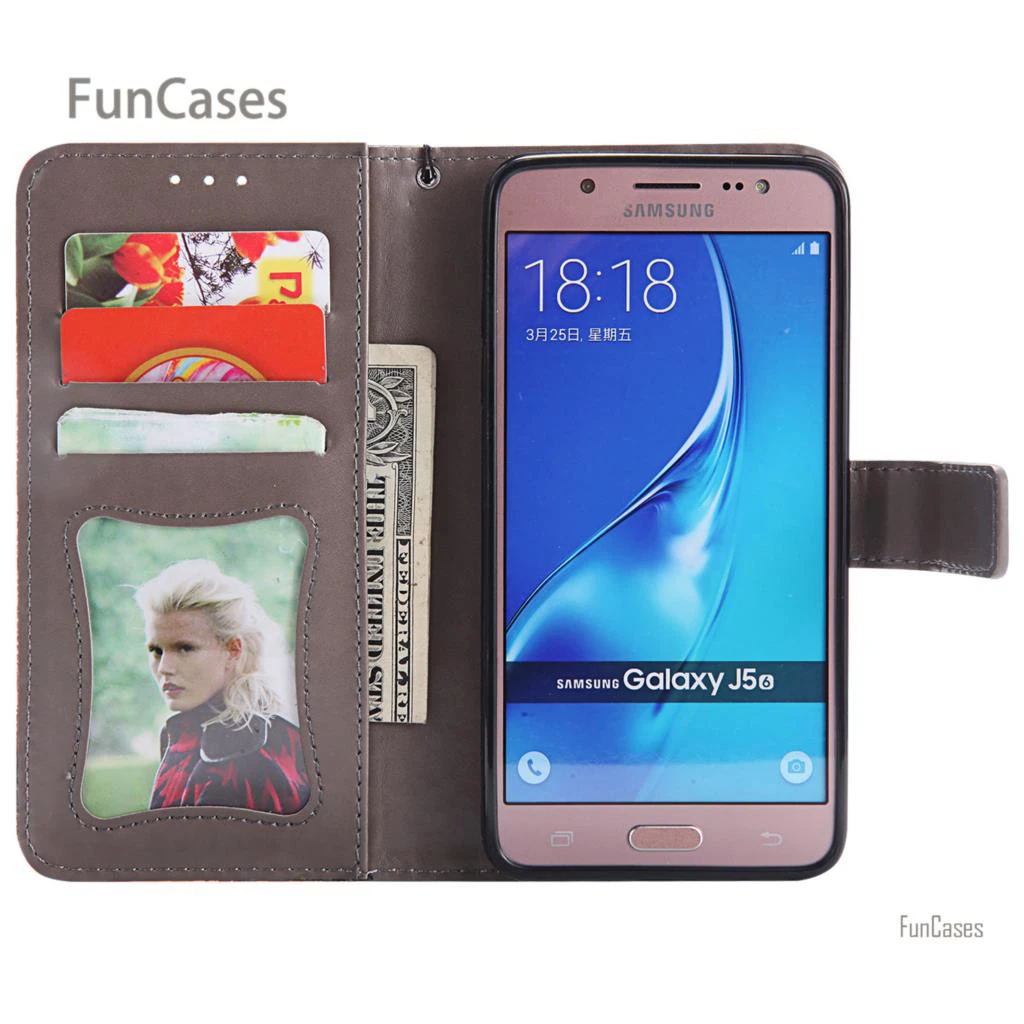 Однотонная одежда лоза чехол на магнитном замке Hoesjes samsung J510 из искусственной