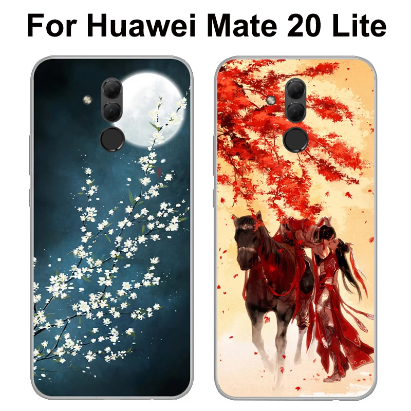 6 3 &quotроскошные мягкие чехлы для телефонов Huawei Mate 20 Lite чехол в китайском стиле Mate20