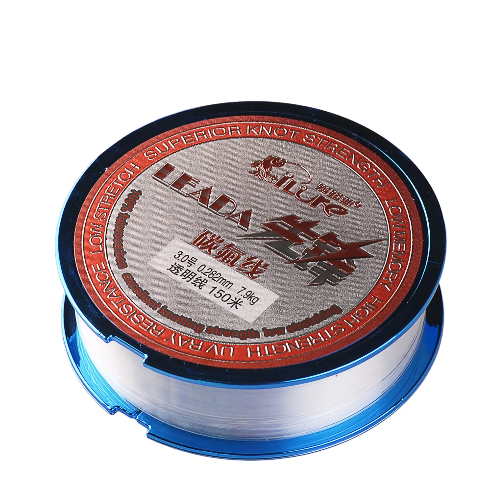 Ilure 150 м 0,4#-5,0# фторуглеродная леска Антифрикционная леска из углеродного волокна Тонущая Подлеска для карпа 18%-23% пластичная Снасть
