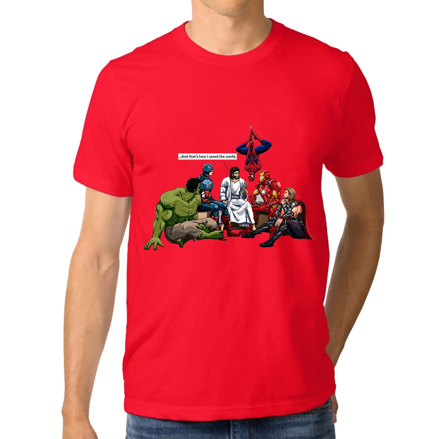 2017 New Arrival Funny That's how I save the world t shirt for Men Jesus t-shirt |
