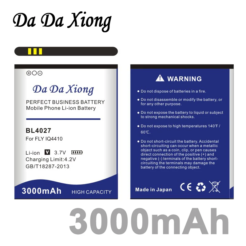 

DaDaXiong 3000mAh BL4027 Battery For FLY IQ4410 Bateria