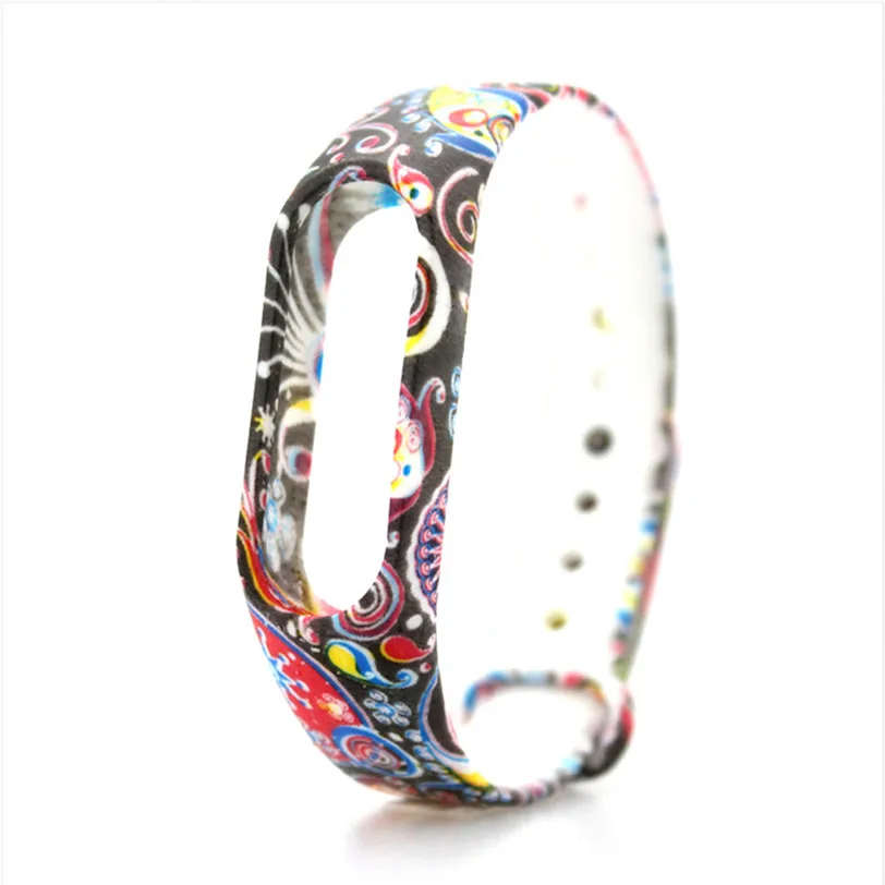 ТПУ умный наручный ремешок для Xiaomi Mi band 2 Новая мода узор Correa de reloj наручные Quick Release застежка PG11 Прямая