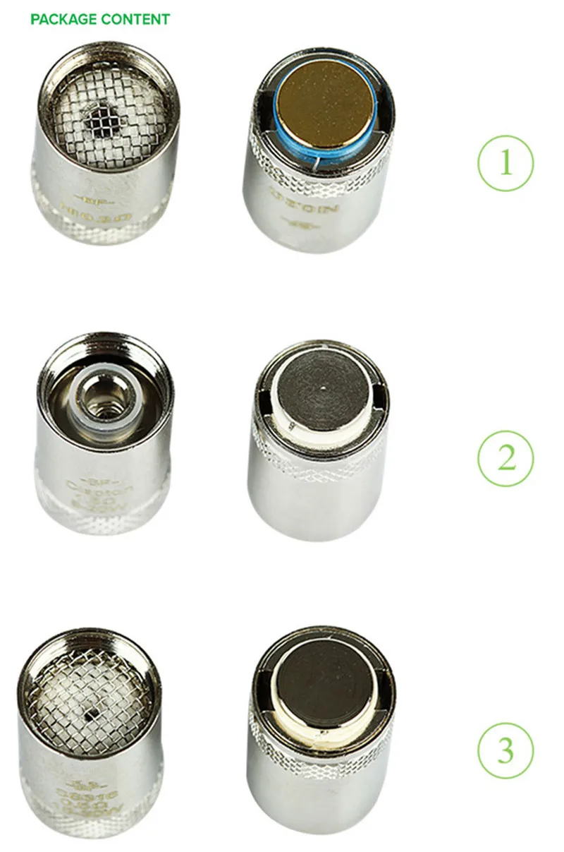 5 шт./лот сменные катушки для эго AIO катушки BF катушки SS316 0.5ohm/0.6ohm/1ohm/1.5ohm катушки для эго AIO мини Атомайзер